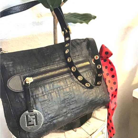 Fendi FF Quilted Coated Canvas Embossed Crossbody Bag - Picture 5 of 16